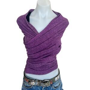 Lululemon Vinyasa Scarf Purple Gray Heather Convertible Shawl Versatile RARE $78